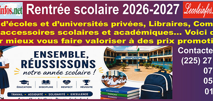 Pub annonce rentrée scolaire 2026-2027
