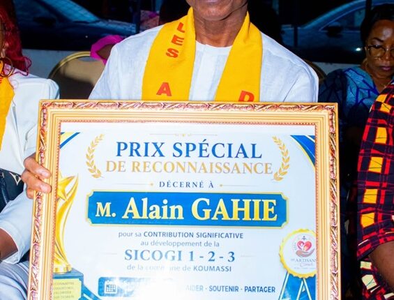 Alain Gahié a reçu un prix spécial